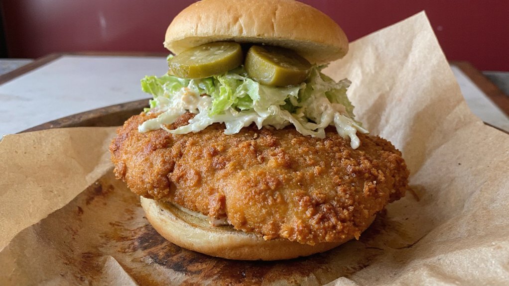 oversized double dipped crunchy cutlet