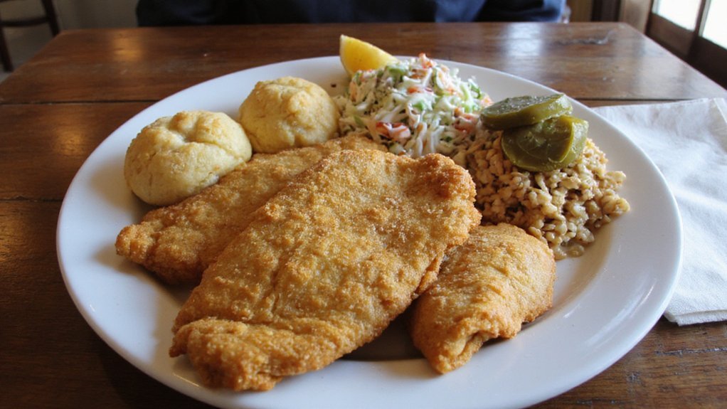 peppery cornmeal crusted catfish