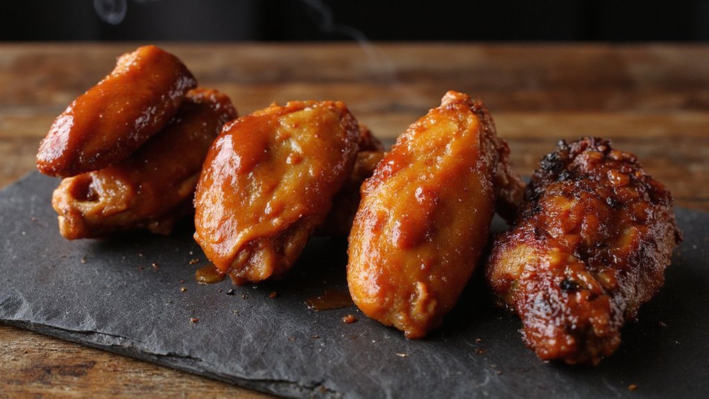 smoky lacquered charred wings