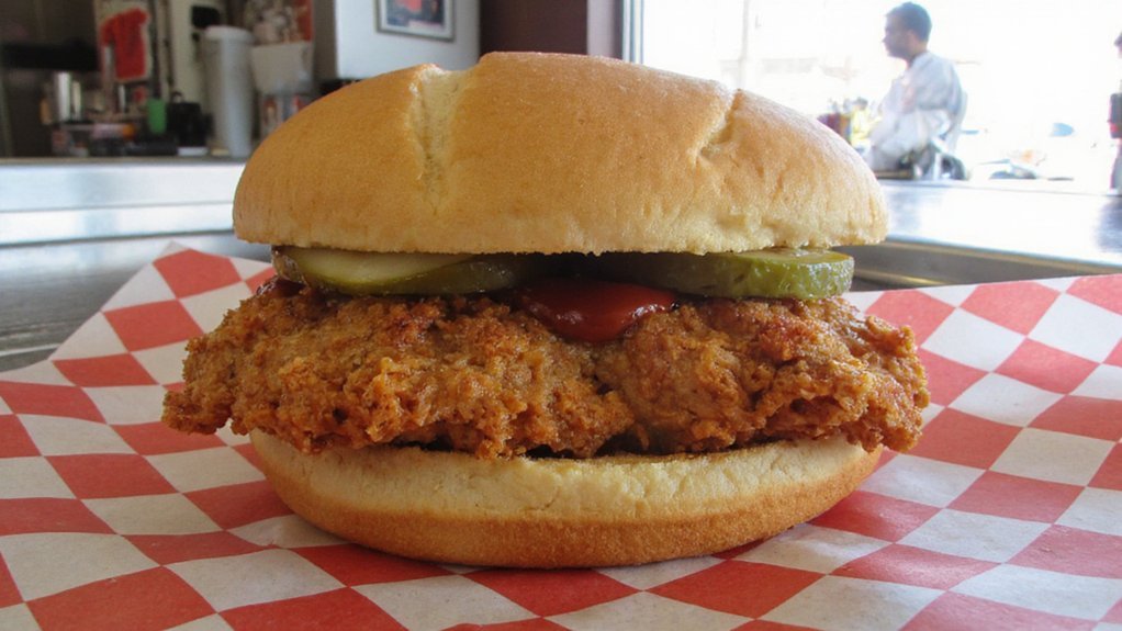 thin bronzed tenderloin sandwich