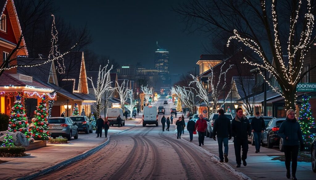 Festive light tour in Brookside Festive light tour in Brookside