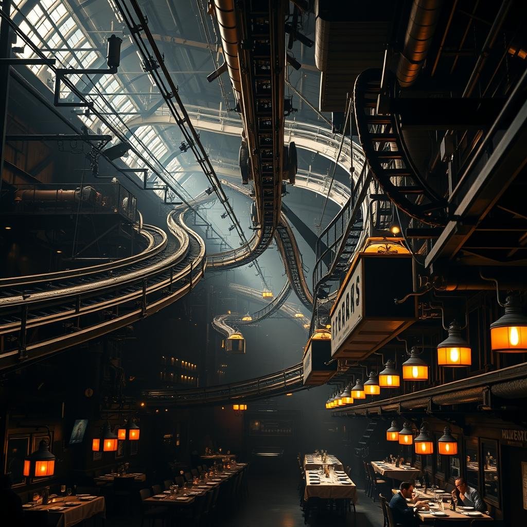 Fritz's Railroad Restaurant Overhead Rail System Fritz's Railroad Restaurant Overhead Rail System