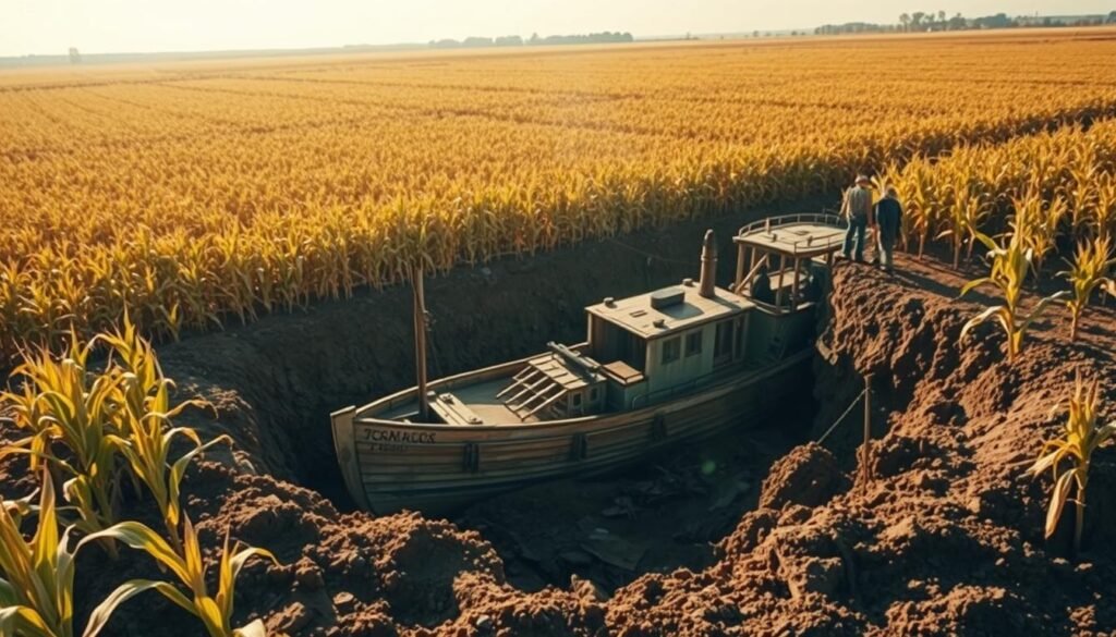excavation cornfield excavation cornfield