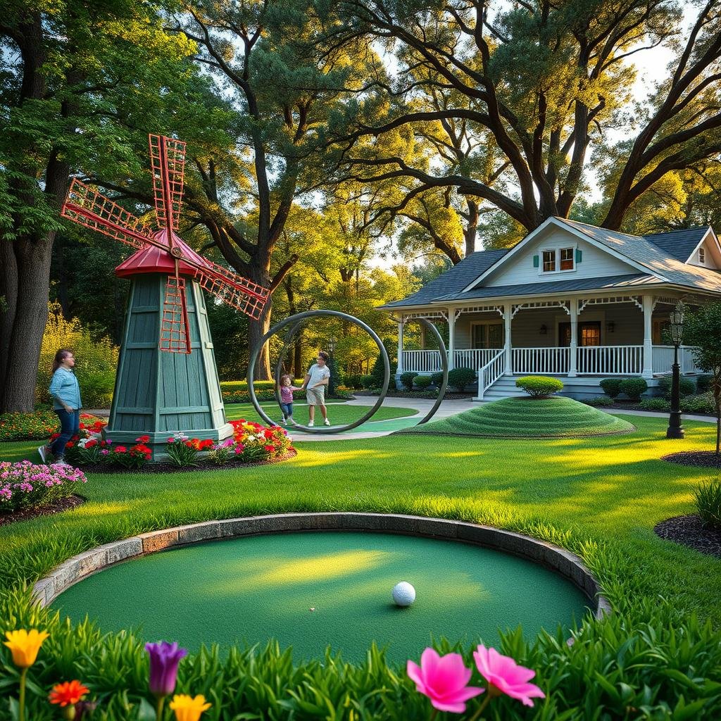 family mini golf course family mini golf course