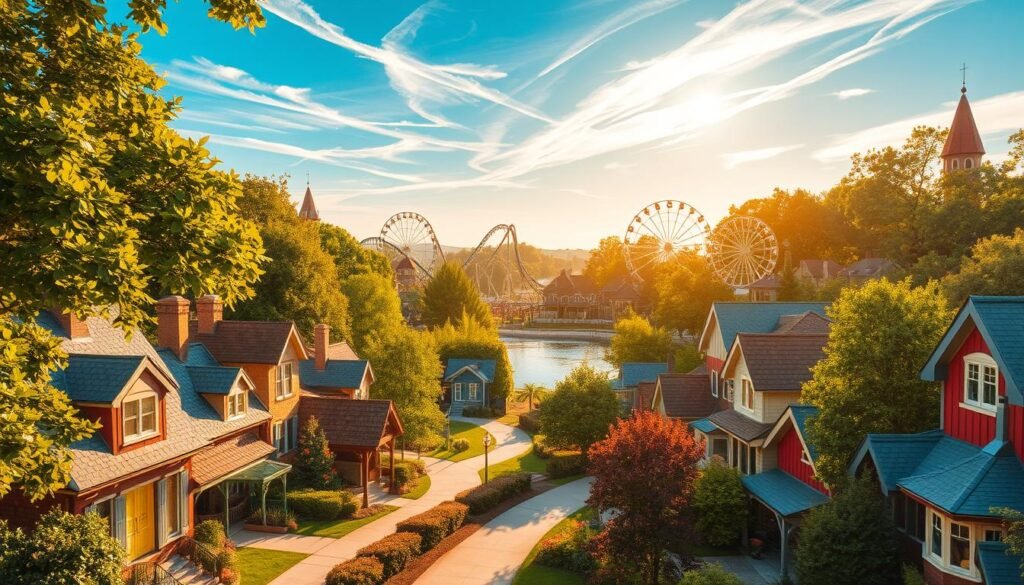 worlds fun village view worlds fun village view